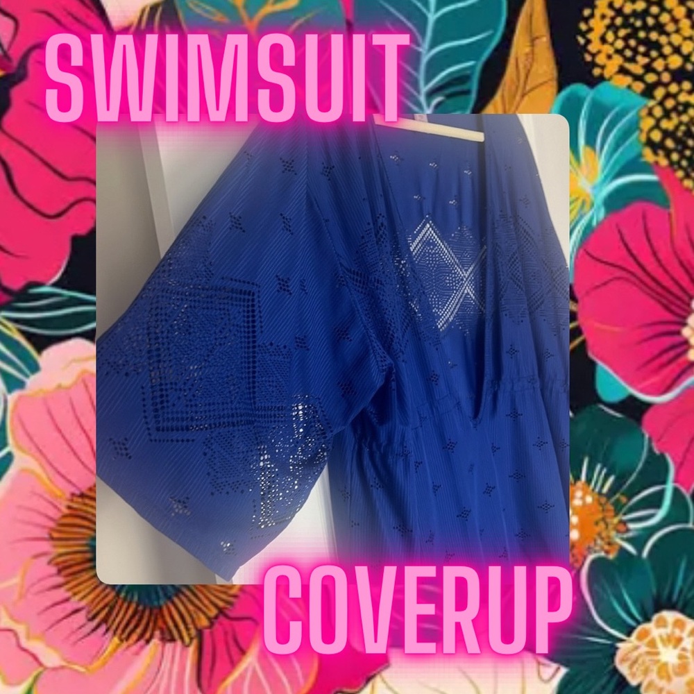 Navy blue swim cover up
